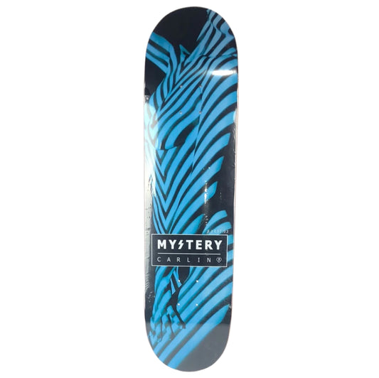 Mystery Jimmy Carlin Stripped Body Blue/Black 7.75'' Vintage NOS Deck