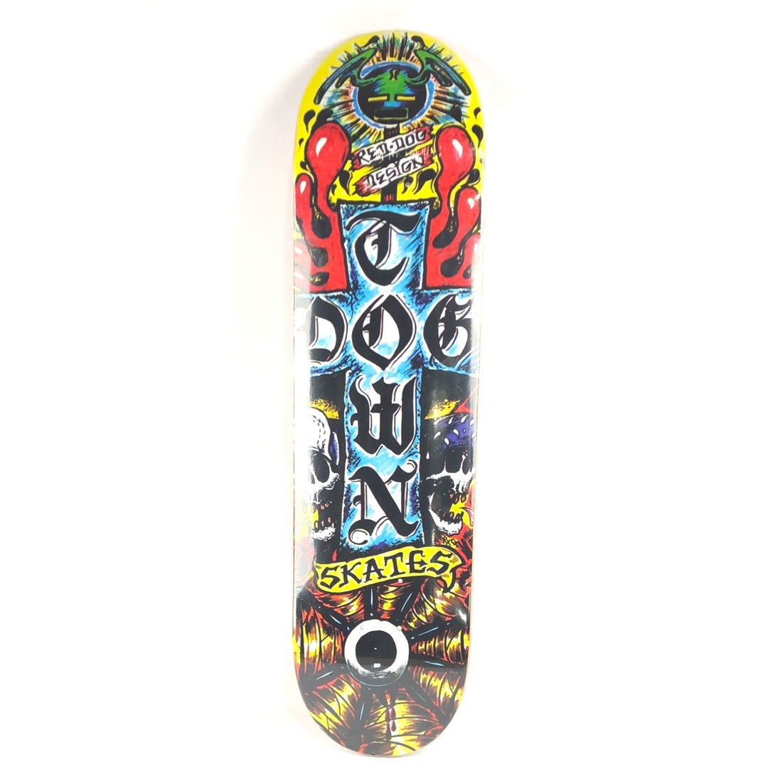 Dog Town x Element Red Dog Design RDS Cross Red/Blue/Yellow 8" Skateboard Deck