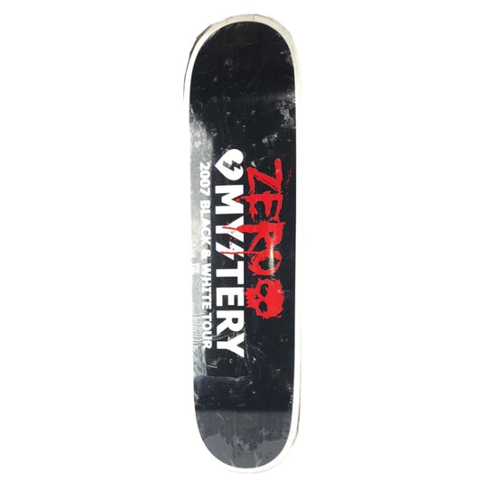 Zero X Mystery 2007 Black & White Tour Black/White/Red 8 Skateboard Deck