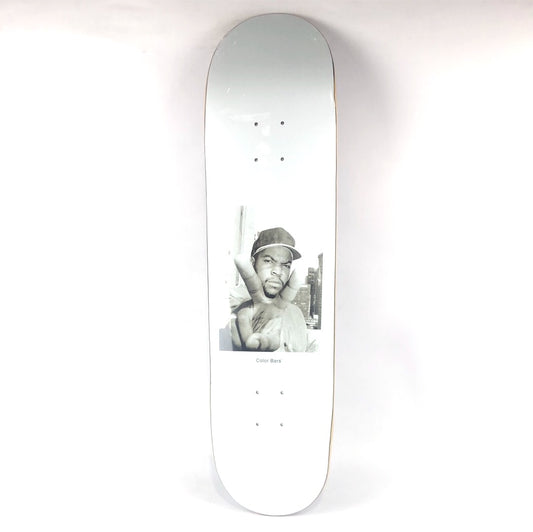 Color Bars Ice Cube Peace Sign Black/White 8.25" Skateboard Deck