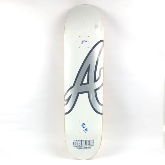 Baker Andrew Reynolds Initial White/Silver 8'' Skateboard Deck