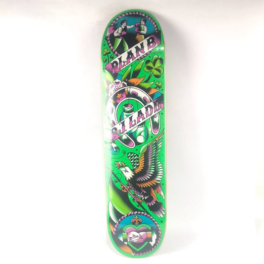 Plan B P.J. Ladd Color Fast Green/Purple/Blue 8" Skateboard Deck 2013