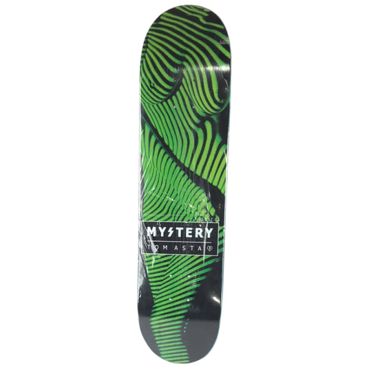 Mystery Tom Asta Stripped Body Green/Black Size 7.75" Vintage NOS Deck