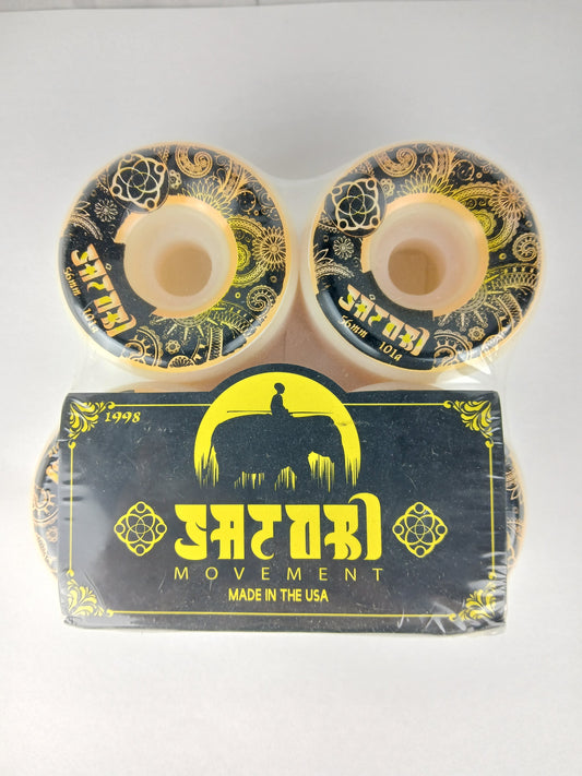 Satori Movement Mandala Gold Yellow Black Size 56MM 101A Durometer Wheels