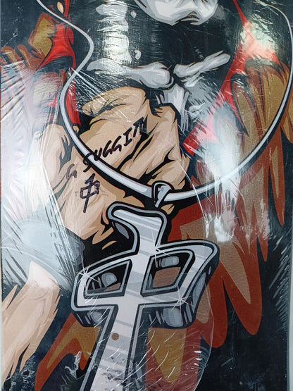 Famous Glen Suggitt Autographed Skinwalker RDS Chain Black Brown Red Size 7 3/4 Vintage NOS Deck