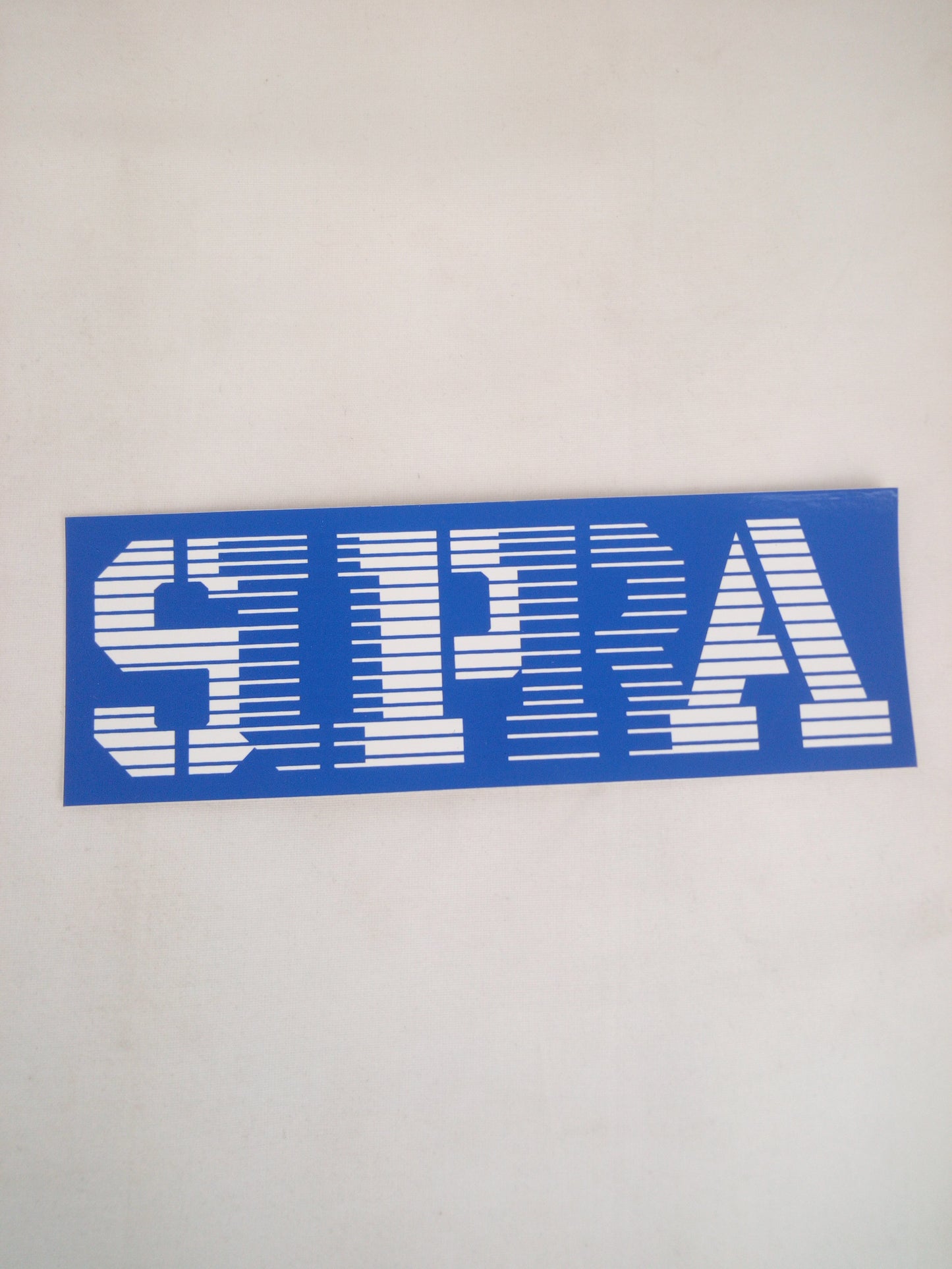 Supra Footwear Supra Logo Lines Blue White 6.4" x 2.25" Vintage NOS Sticker