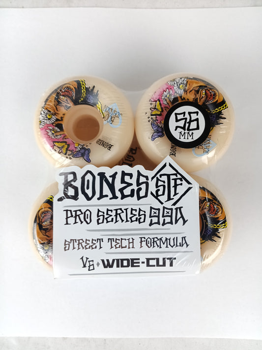 Bones Boo Johnson Just Have Fun Butterflys & Flowers Multicolor Pro Series V6 Wide Cut Size 56MM 99A Durometer Vintage NOS Wheels