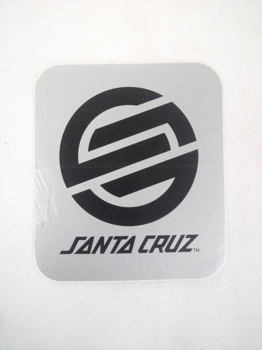 Santa Cruz Silver Black 3" x 2.25" Vintage NOS Sticker