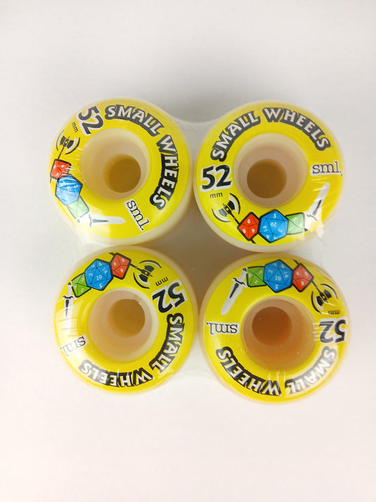 SML Small Wheels Yellow White Multi Sharp Weapons Size 52MM Wheels