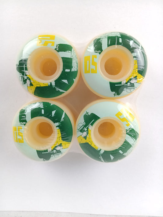 Chocolate Kenny Anderson Magnificent Seven Series Cowboy With Rifle Turquoise Yellow Green Size 50MM Vintage NOS Wheels
