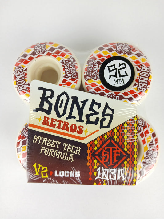 Bones Retros Red Yellow White STF 103A 52MM Wheels