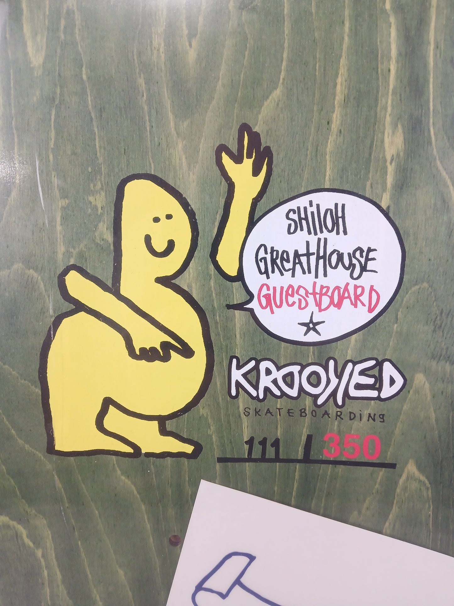 Krooked Shiloh Greathouse Guest Model Blue Red White Size 7.75" Vintage NOS Deck