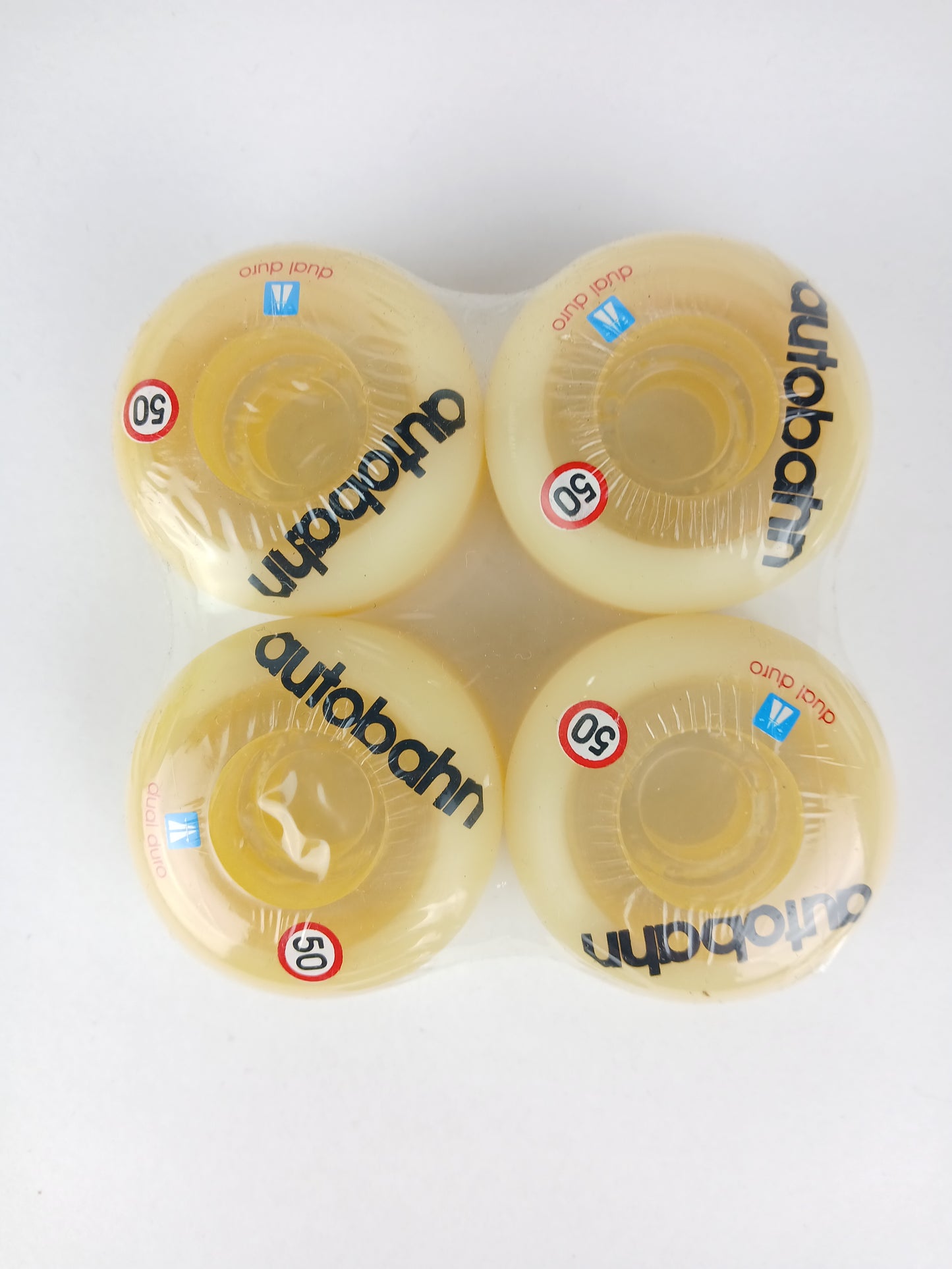 Autobahn Dual Duro Clear Black White Red 50MM Vintage NOS Wheels