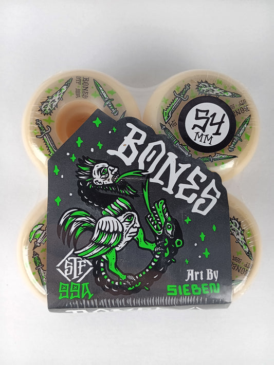Bones X Michael Sieben Dark Days Street Tech Formula STF Weapons Natural Green White Size 54MM Vintage NOS Wheels