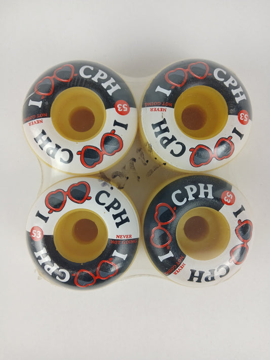 I Heart CPH Sunglasses Size 53MM Vintage NOS Wheels