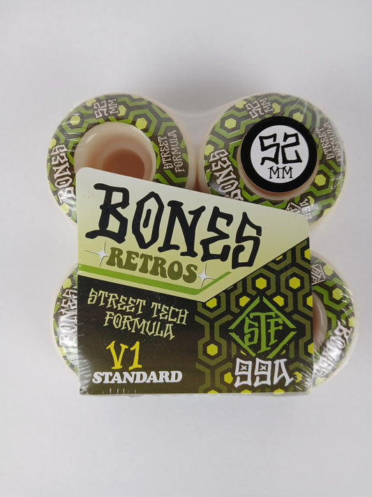 Bones Retros Green White Hexagon STF 99A 52MM