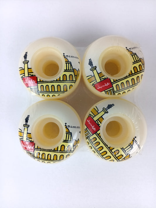 Chocolate Buildings Tan Yellow White Size 51MM Vintage NOS Wheels