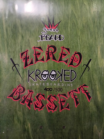 Krooked Zered Bassett Guest Pro Model Dragon Grey BLack Red Size 7.75" Vintage NOS Deck
