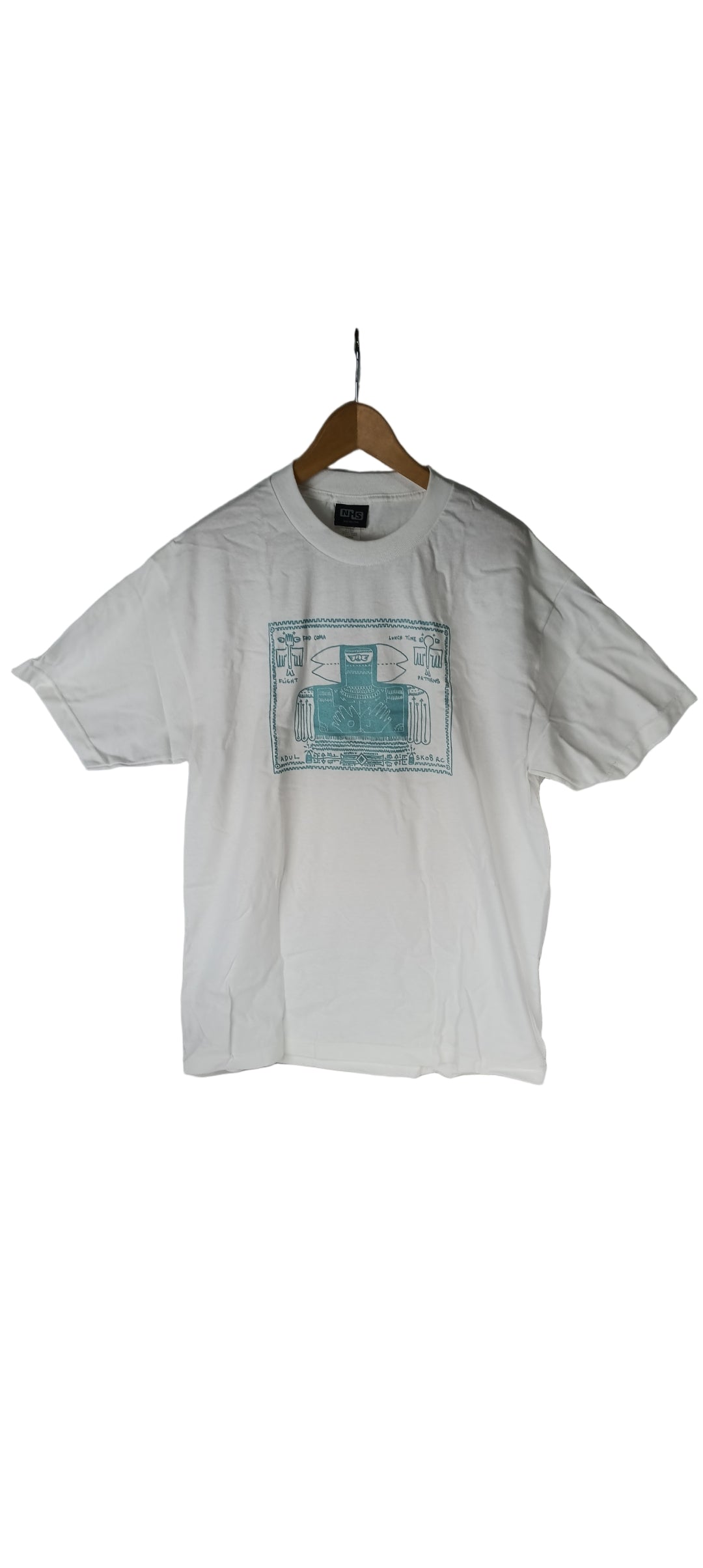 OJ Wheels Chet Childress Luda Crooks Out To Lunch Metal Lunchbox Comes With 53mm OJ Out To Lunch Graphic Wheels And Out To Lunch White Blue Mens Size Large S/s Shirt Vintage Lunchbox Set