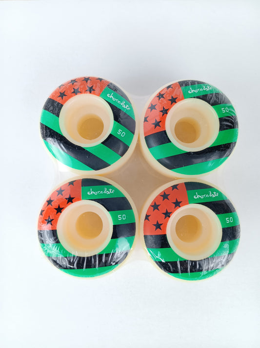 Chocolate Portrait Series Team Green Orange Black Stars Size 50MM Vintage NOS Wheels