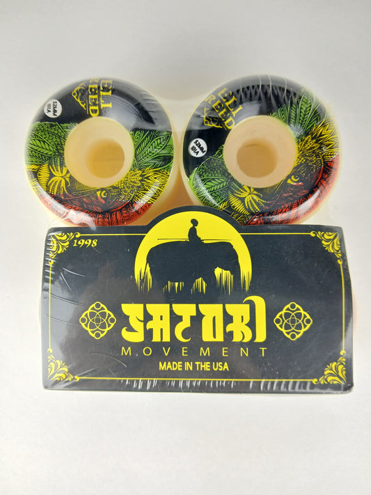 Satori Movement Eli Reed Tiger Red Yellow Green Rasta Size 52MM 101A Durometer Wheels