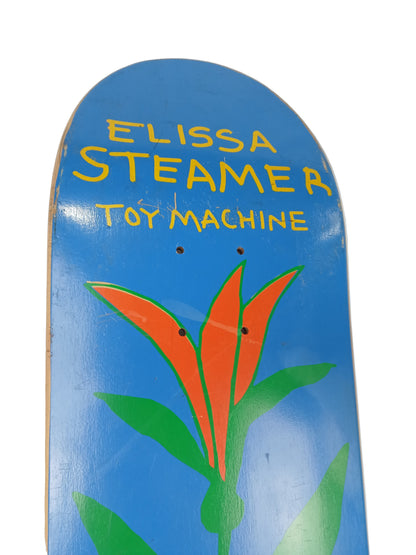 Toy Machine Elissa Steamer Autographed Debut Pro Model Circle Of Life Signature Orange Blue Color Size 8.1" Vintage NOS Deck 1998