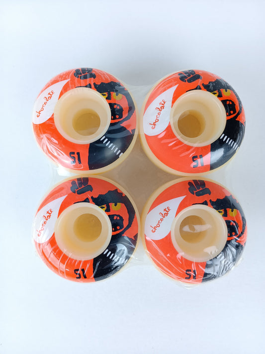 Chocolate Chico Brenes The Revolutionary Orange Black White Size 51MM Vintage NOS Wheels