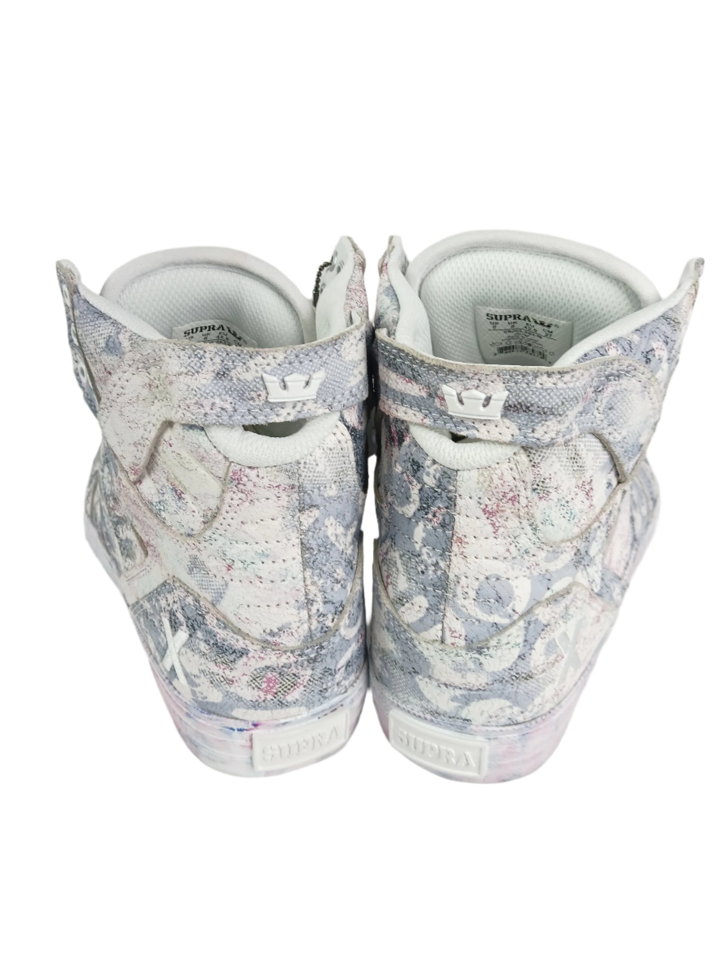 Supra Chad Muska Skytop Decade Layers White Pink Multi US Mens Size 9.0" Vintage Shoes