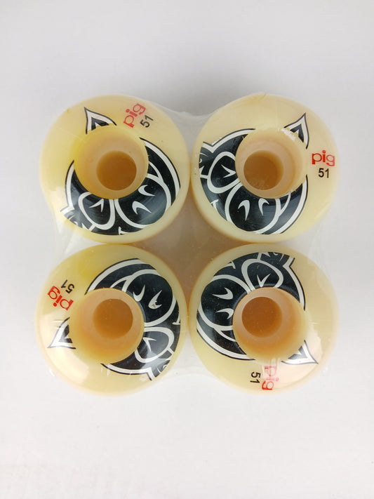 Pig Wheels Pig Logo Natural Size 51MM Wheels