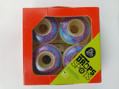 Popwar Drops Spots Blue White Purple Size 50MM Flatspot Resistant Wheels With Original Box