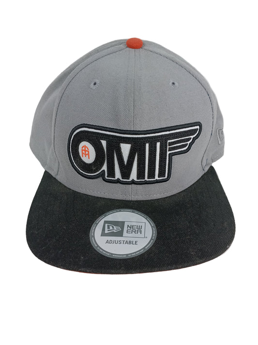 Omit X New Era OMIT Logo Black White Orange Grey One Size Fits All Vintage Snapback Hat