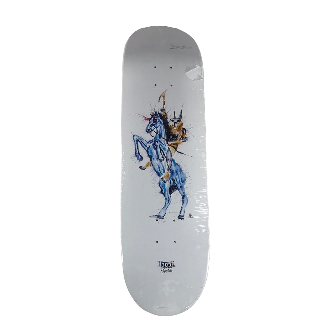 303 Boards BB Bastidas Denver Airport Crazy Horse White 8.4" Skateboard Deck
