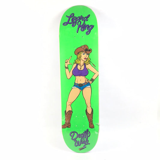 Deathwish Lizard King Dolls Cowgirl Green 8.5'' Skateboard Deck 2013