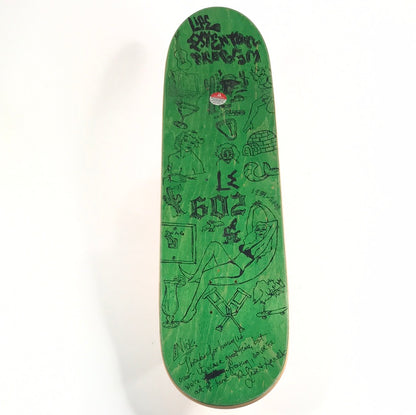 Life Extention Jamie Tancowny Moose Rocky And Bullwinkle Red 8.25 Skateboard Deck