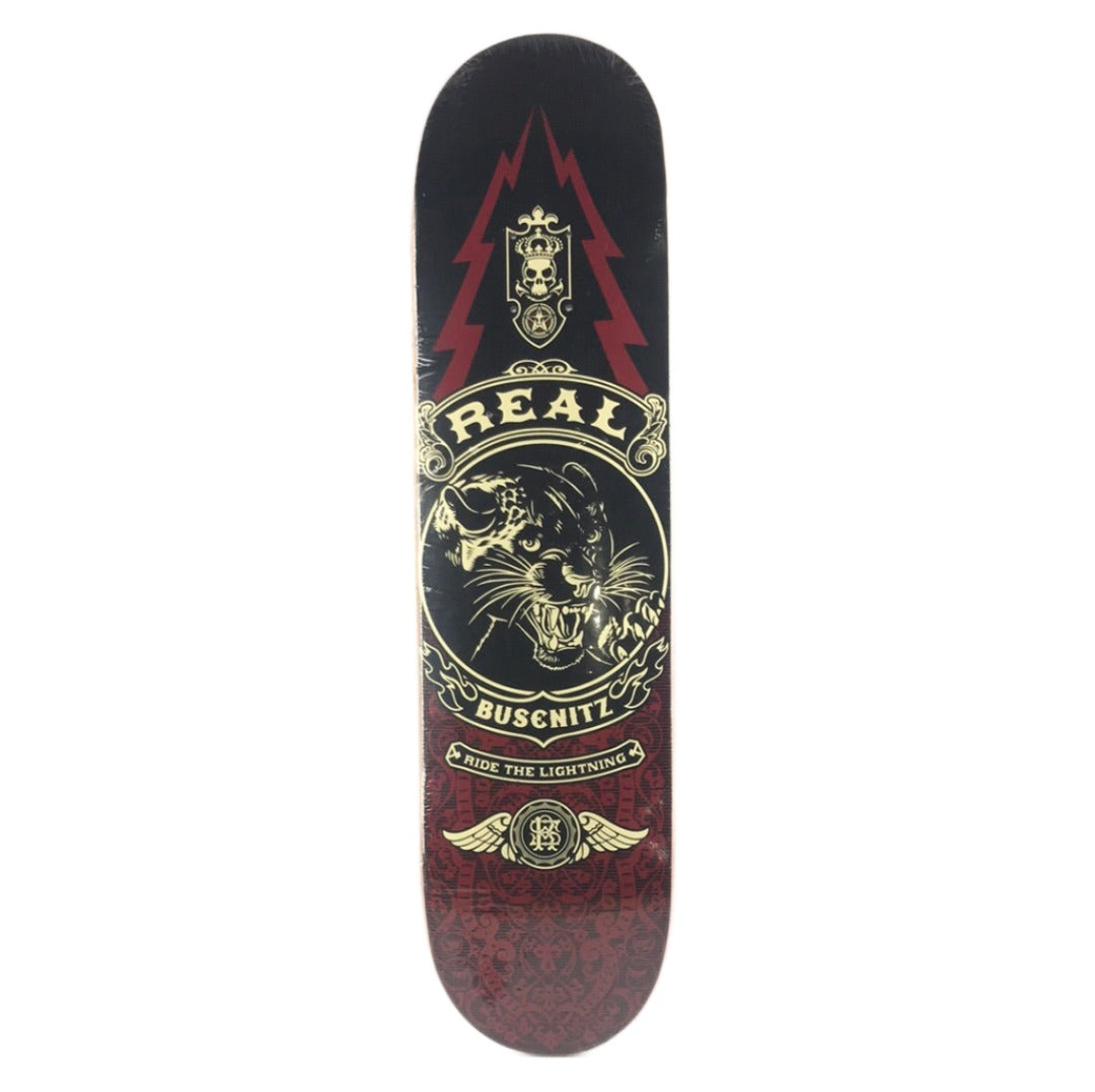 Real Dennis Busenitz x Obey Collaboration Ride The Lightning Red/Black 7.75" Skateboard Deck dp