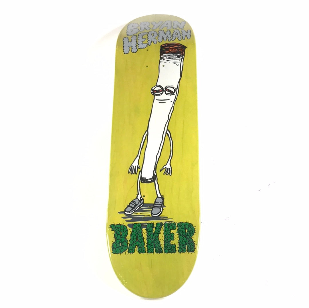 Baker Bryan Herman Spliff Man Yellow 8.25" Skateboard Deck