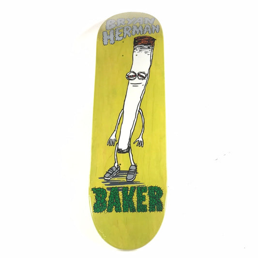 Baker Bryan Herman Spliff Man Yellow 8.25" Skateboard Deck