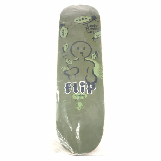 Flip Geoff Rowley Doughboy Green 8.0 Signed Skateboard deck