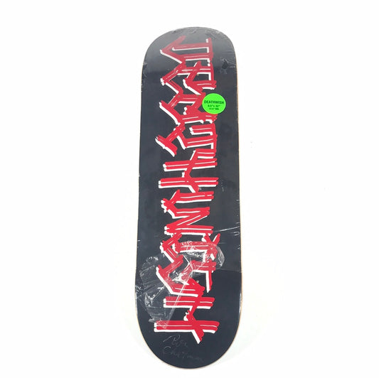 Deathwish Team Muchachos Signed By Ron Chatman Black 8.5 Skateboard Deck