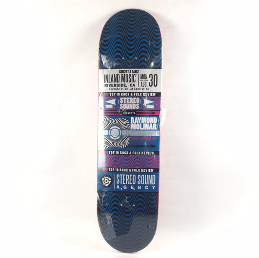 Stereo Raymond Molinar Inland Music Blue/Black/Pink 8.1" Skateboard Deck