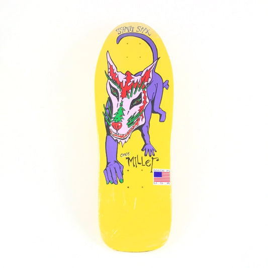 Schmitt Stix Chris Miller Cat Yellow 9.8 Skateboard deck