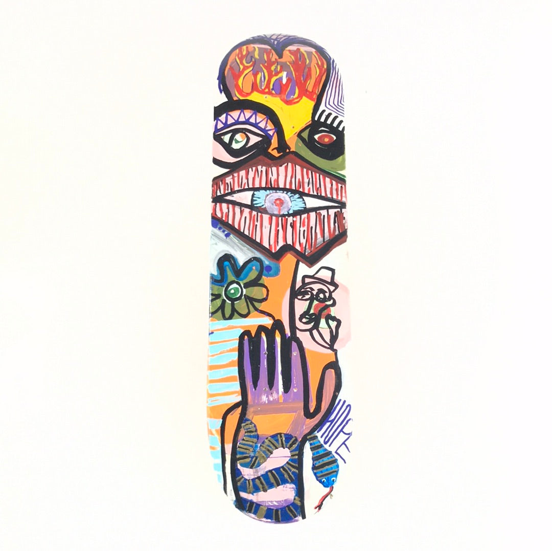 Dane Vaughn Hand Painted Skateboard Deck