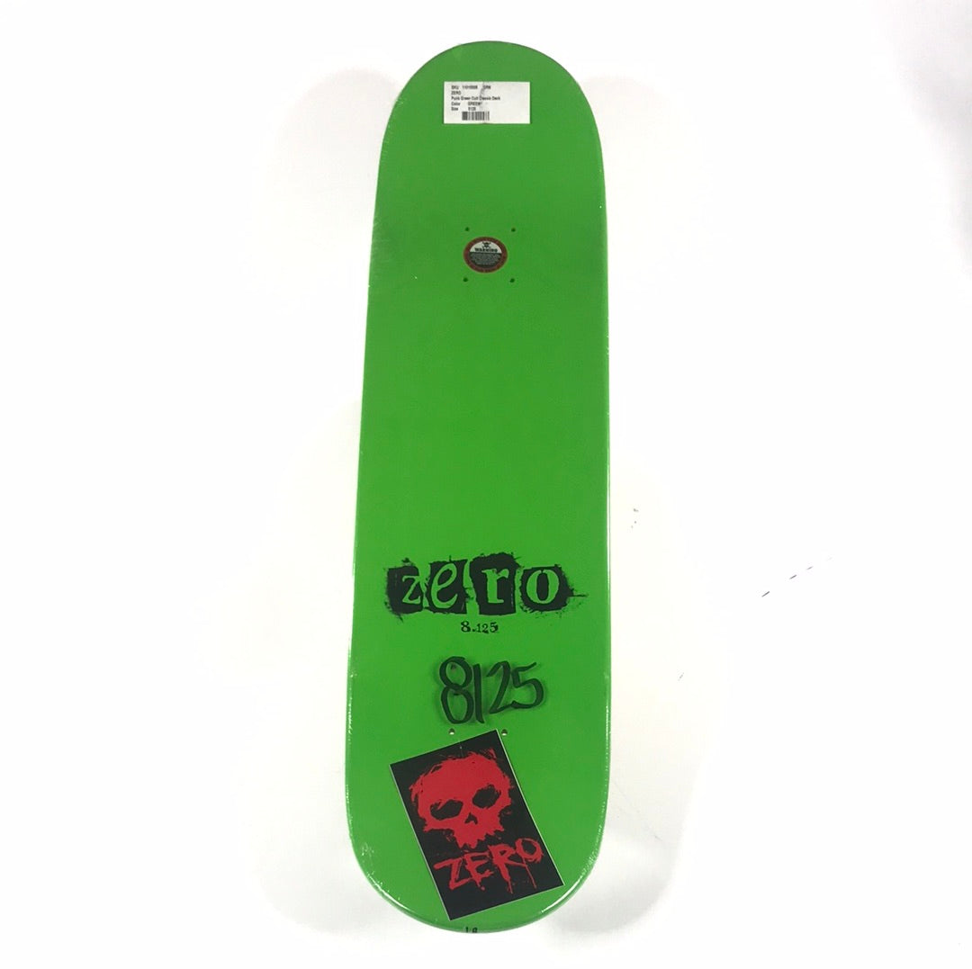 Zero Team Lettering Green/Black 8.125'' Skateboard Deck