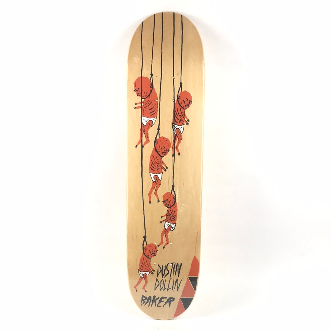 Baker Dustin Dollin Neckface Art Woodgrain 7.75'' Skateboard Deck