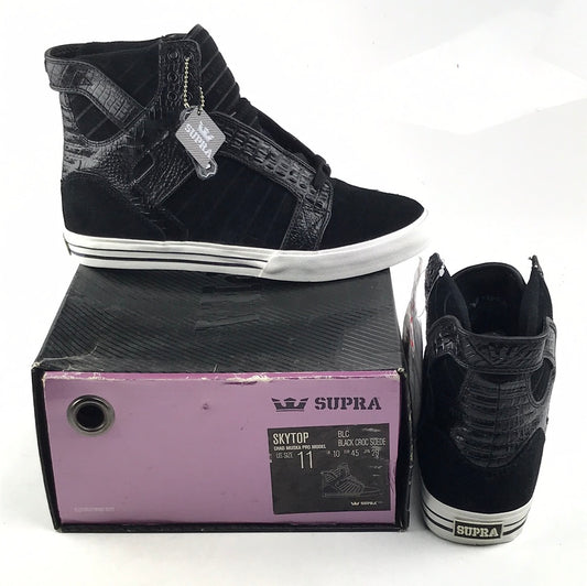 Supra Chad Muska Skytop Black Croc Suede US Mens Size 11