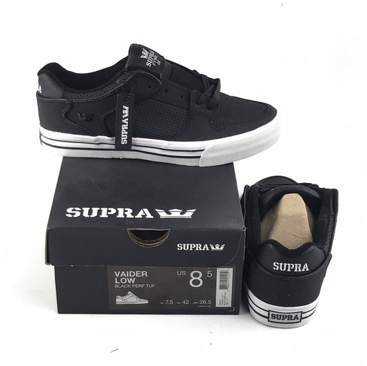 Supra Vaider Low Black Perf TUF US Mens Size 8.5