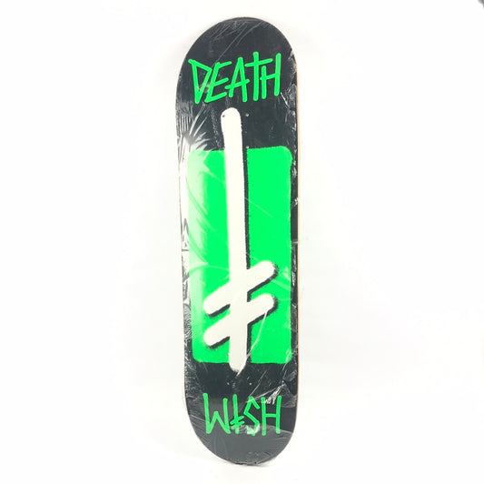 Deathwish Team Classic Logo Black/Green/White 8.5'' Skateboard Deck