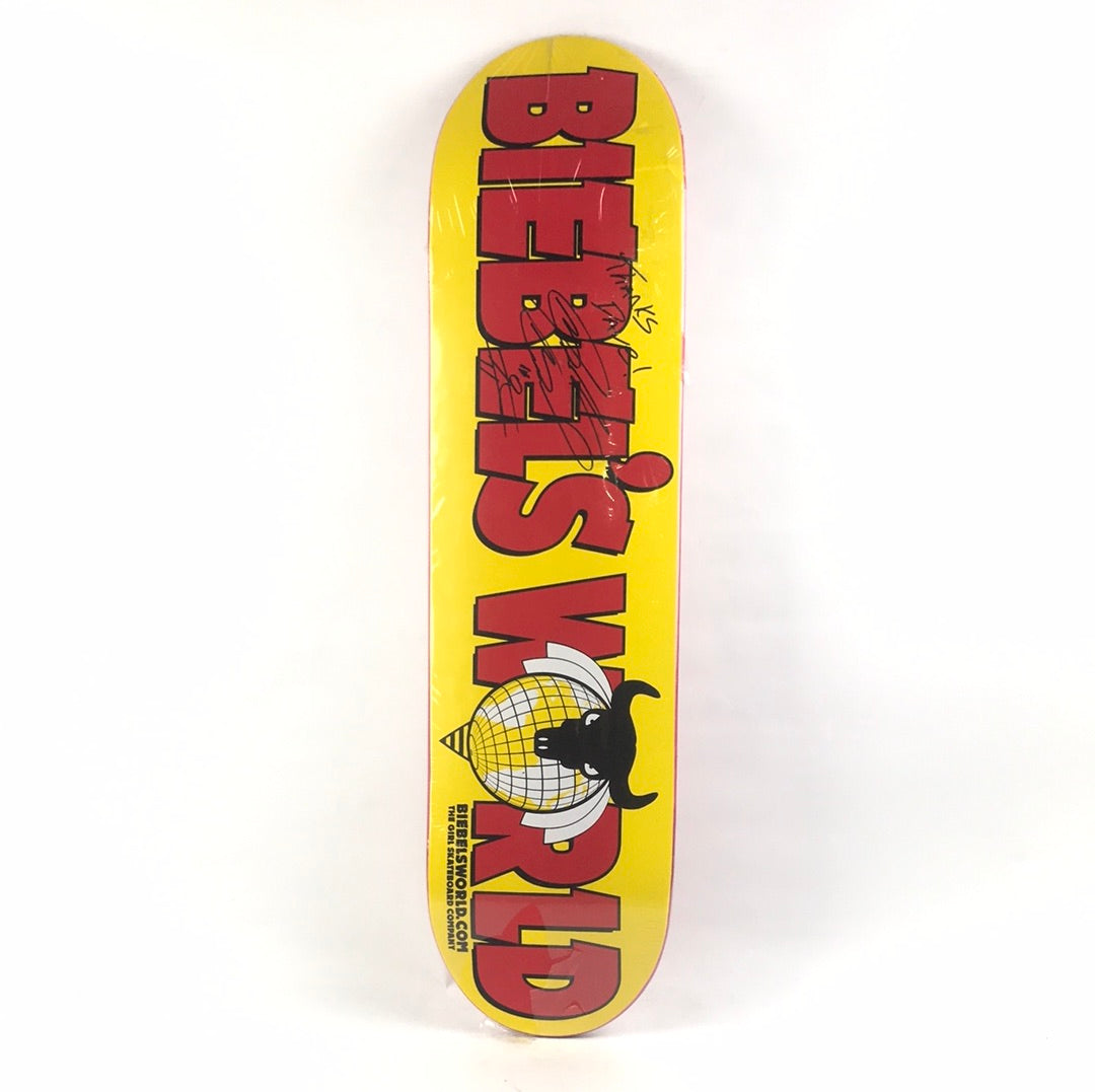 Girl Brandon Biebel Signed Biebel's World 7.9" Skateboard Deck