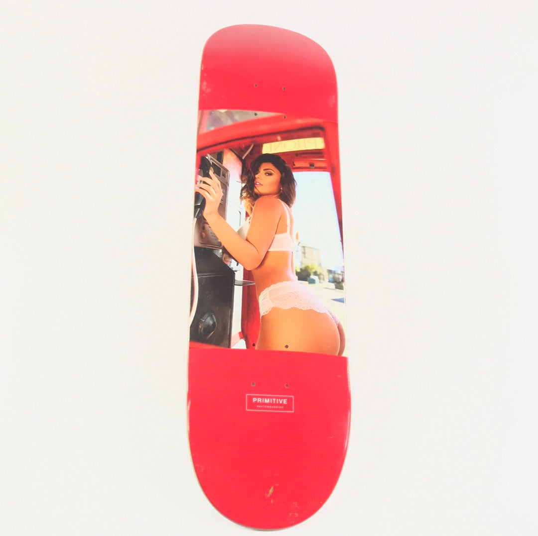 Primitive Team Phone Woman Red 8.0 Vintage NOS Deck