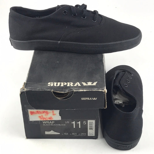 Supra Wrap Black/Black/Black US Mens Size 11.5